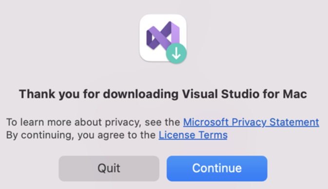 Installing Visual Studio Community Edition on Mac